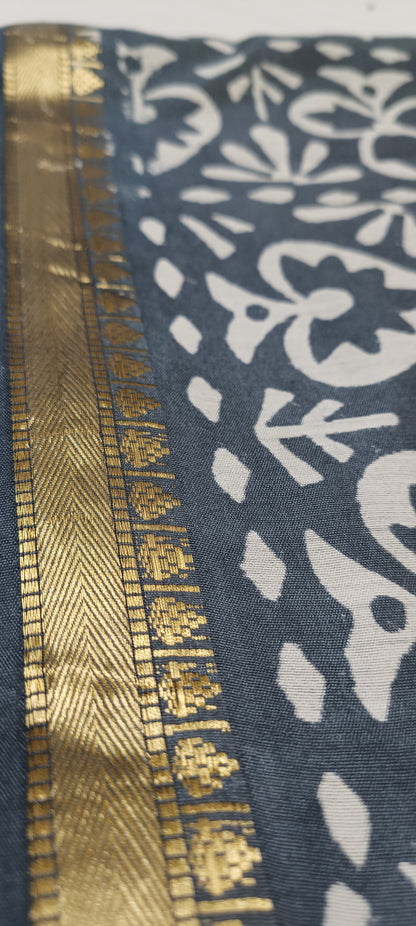 Shanta Neel Maheshwari Block Print Saree