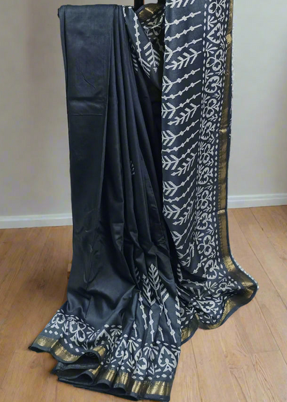 Shanta Neel Maheshwari Block Print Saree
