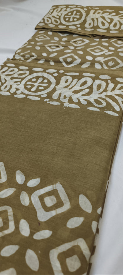 Mitti Shabd Hand Batik Cotton Saree