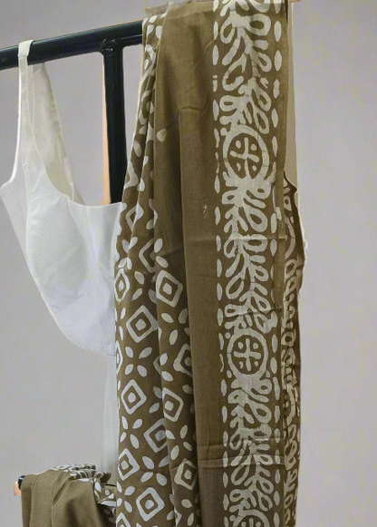 Mitti Shabd Hand Batik Cotton Saree