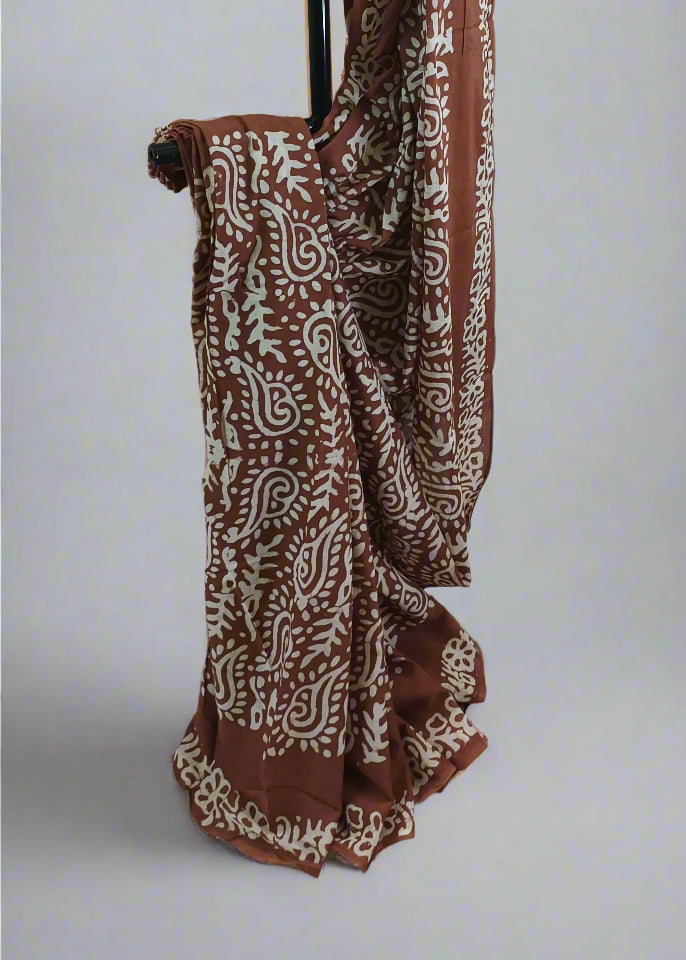 Bhoomi Dhvani Hand Batik Cotton Saree