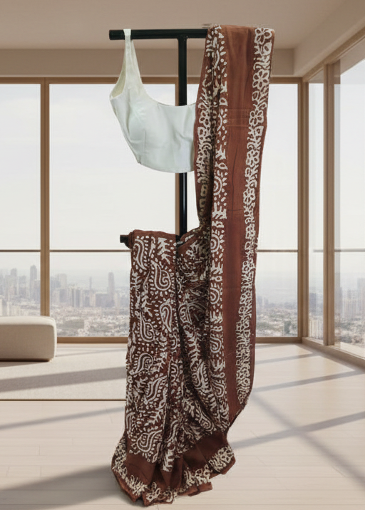 Bhoomi Dhvani Hand Batik Cotton Saree