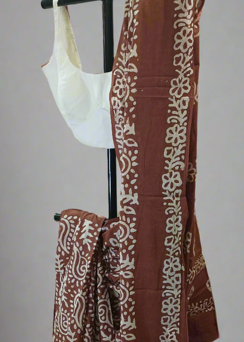 Bhoomi Dhvani Hand Batik Cotton Saree