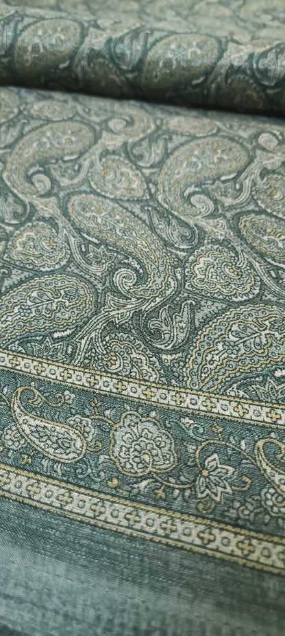 Moss Royal Paisley Print Saree