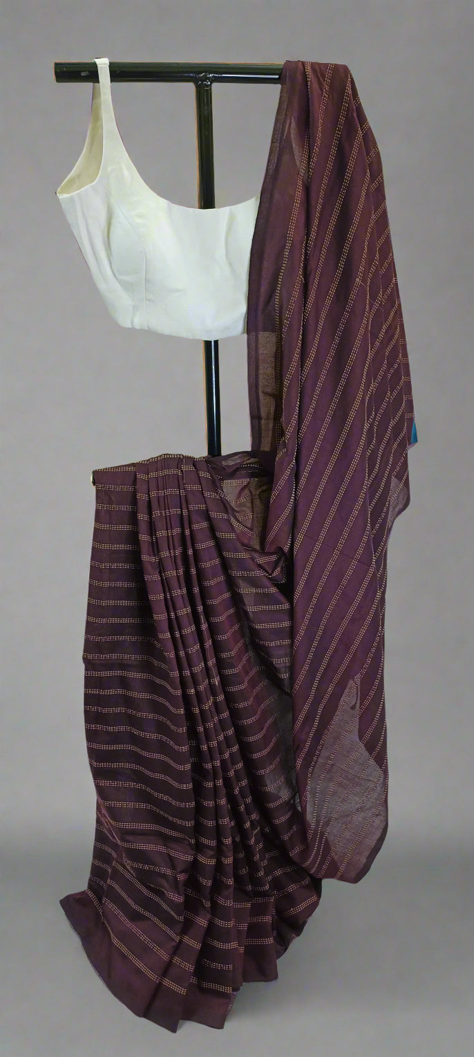 Twilight Soil Katha Cotton Saree