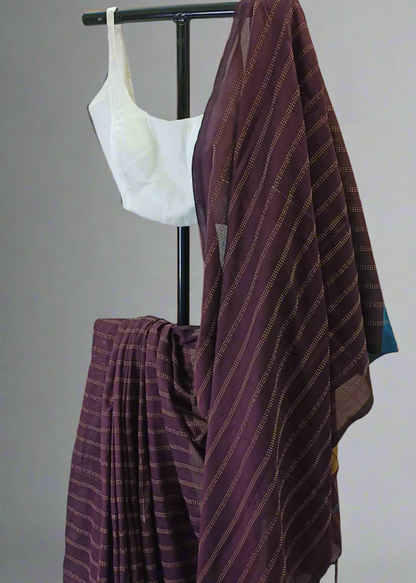 Twilight Soil Kantha Cotton Saree