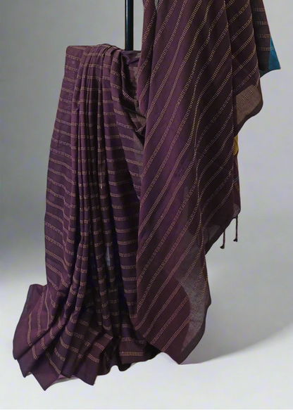 Twilight Soil Kantha Cotton Saree