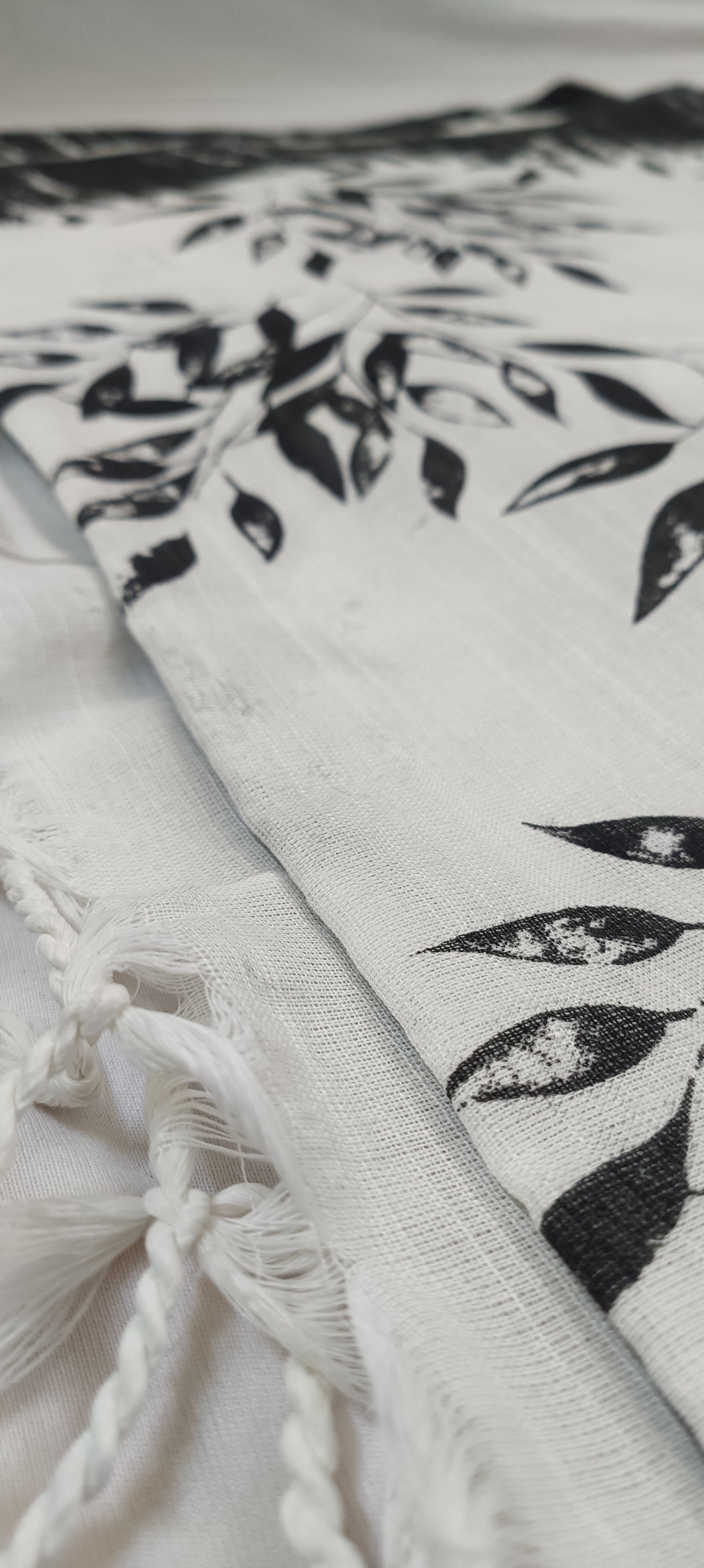 Charcoal Whisper Slab Cotton Saree