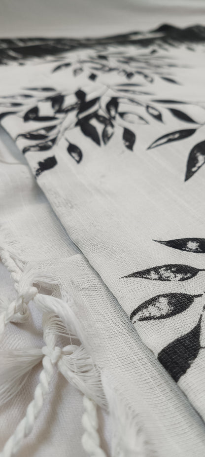 Charcoal Whisper Slab Cotton Saree