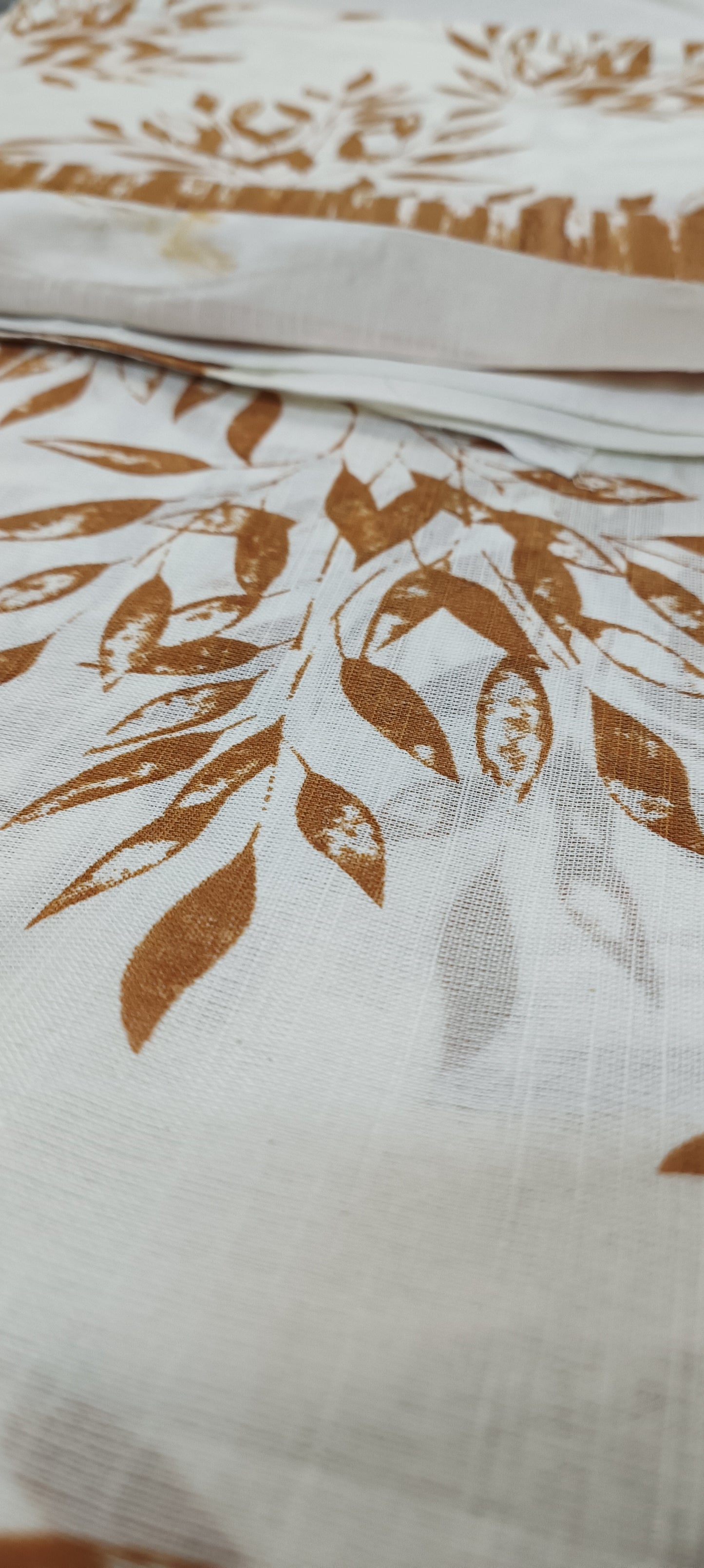 Terracotta Mist Slab Cotton Saree