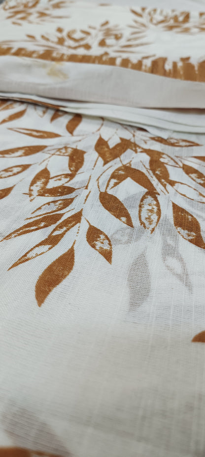 Terracotta Mist Slab Cotton Saree