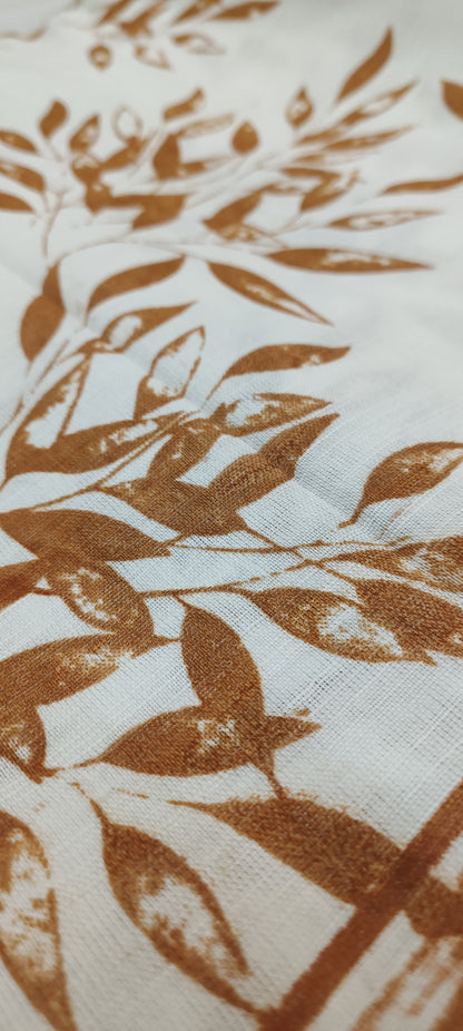 Terracotta Mist Slab Cotton Saree