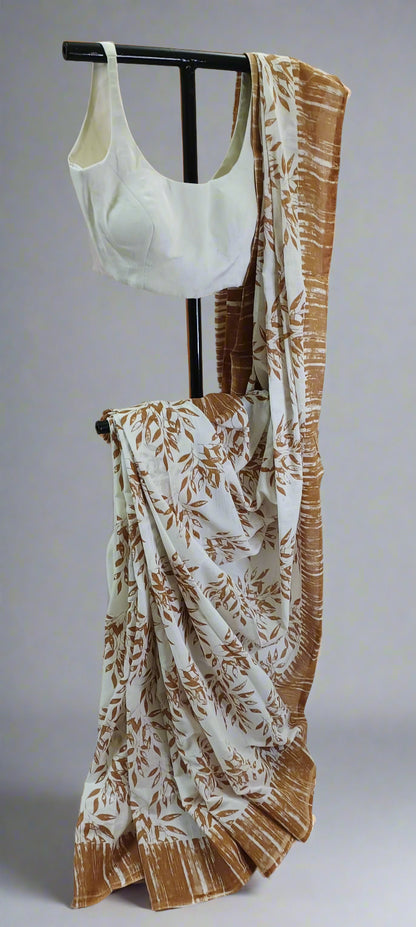 Terracotta Mist Slab Cotton Saree