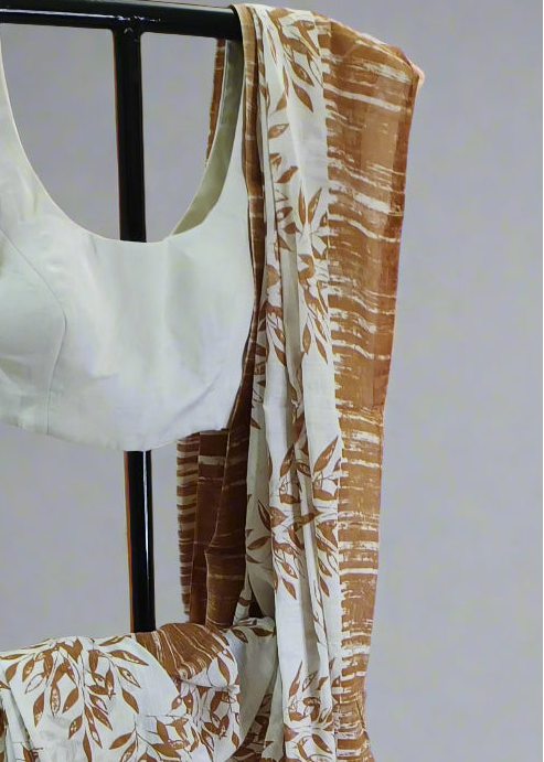 Terracotta Mist Slab Cotton Saree