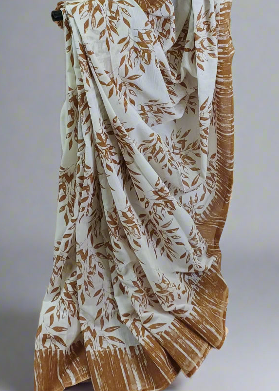 Terracotta Mist Slab Cotton Saree