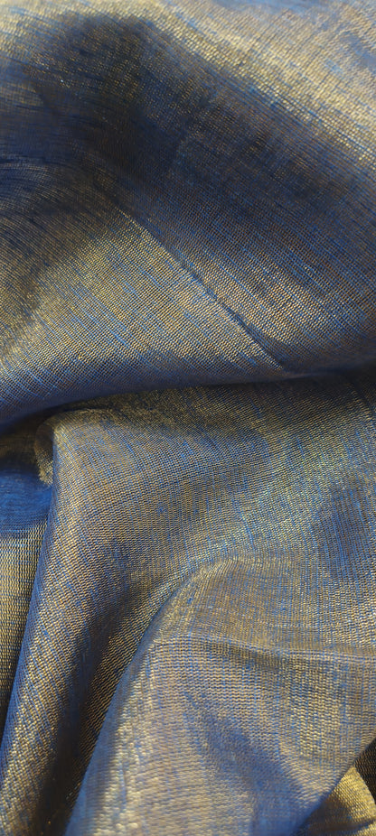 Noor-e-Neel Tissue Linen Saree