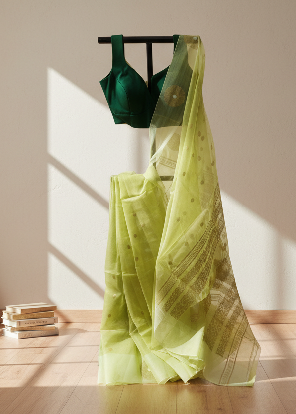 Aamrekha Tissue Muslin Saree