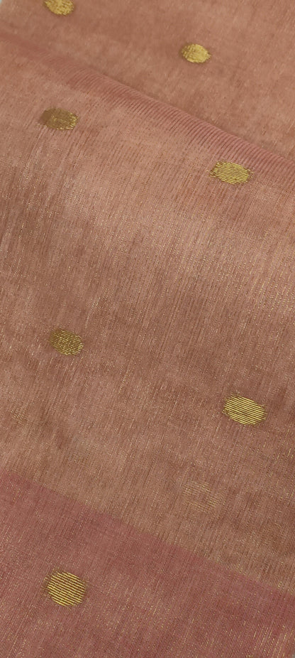 Sondhi Gulabi Tissue Muslin Saree