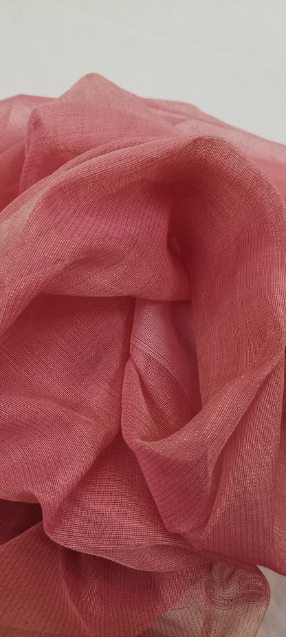 Sondhi Gulabi Tissue Muslin Saree