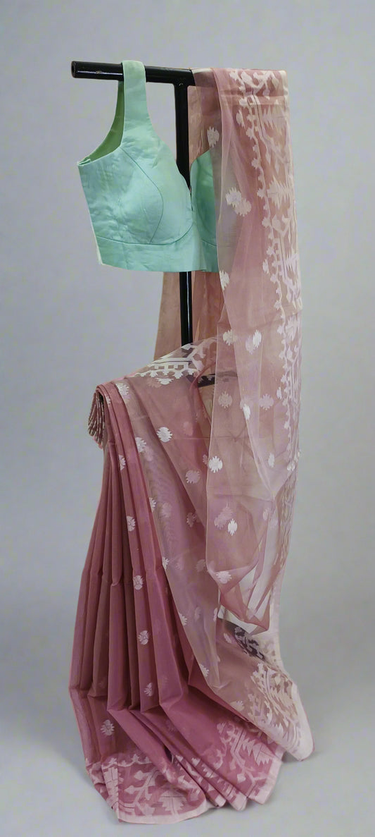 Gulaba Reet Muslin Organza Saree