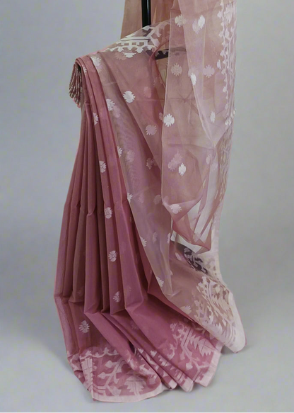 Gulaba Reet Muslin Organza Saree