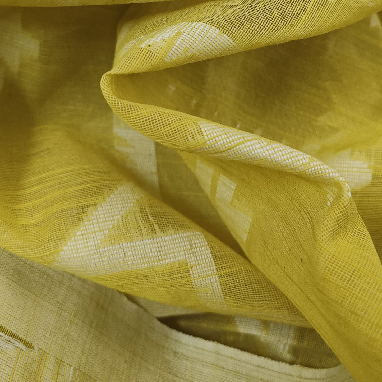 Citron Bloom Slab Cotton Saree