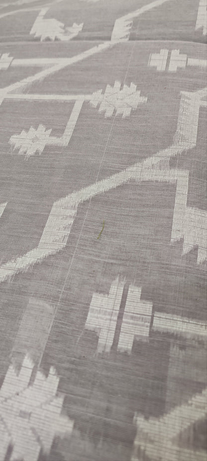 Lilac Whisper Slab Cotton Saree