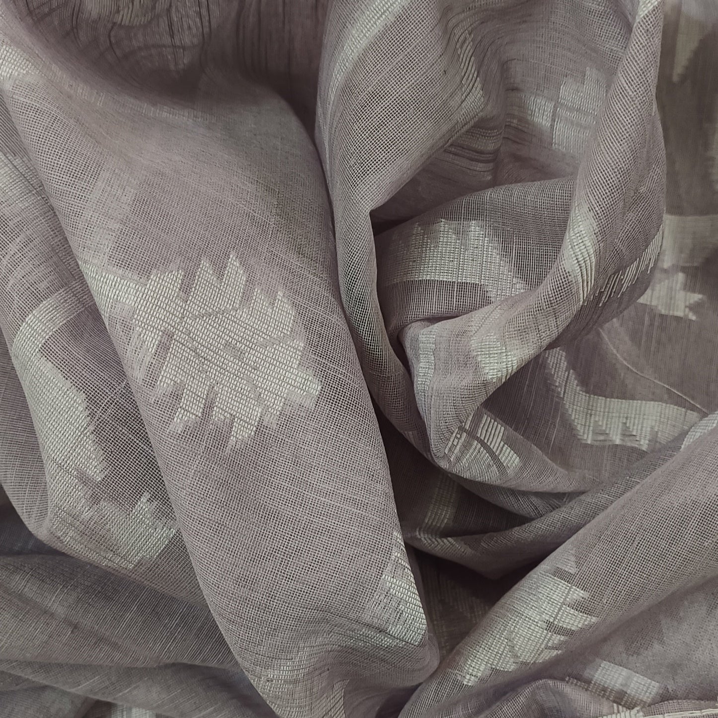 Lilac Whisper Slab Cotton Saree