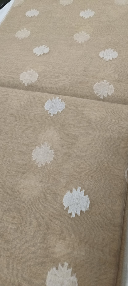 Chhaon Beige Muslin Organza Saree