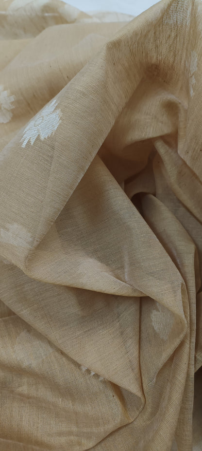 Chhaon Beige Muslin Organza Saree
