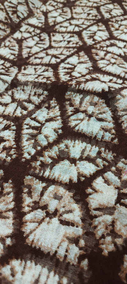 Mudleaf Ajrakh Linen Saree