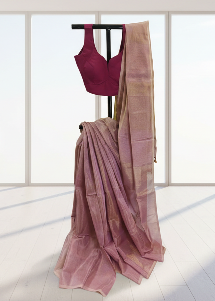 Gulchhadi Gold Tissue Linen Saree