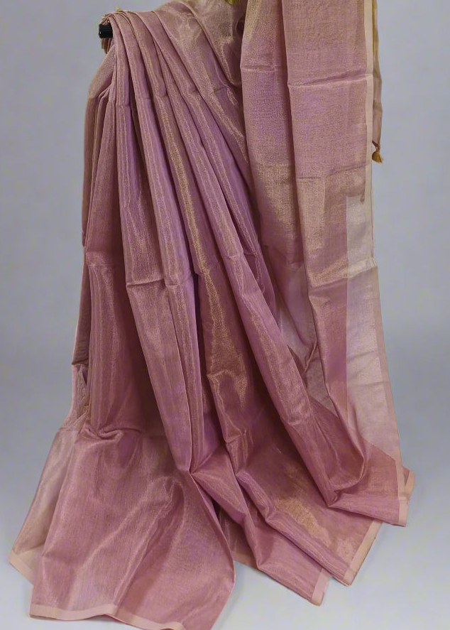 Gulchhadi Gold Tissue Linen Saree