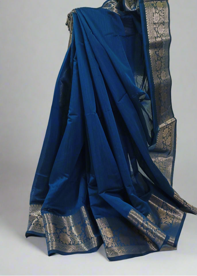 Neelratna Bishnupuri Linen- Silk-Cotton Saree