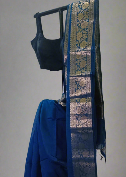 Neelratna Bishnupuri Linen- Silk-Cotton Saree