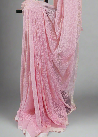 Gulbano Chikankari Work Saree