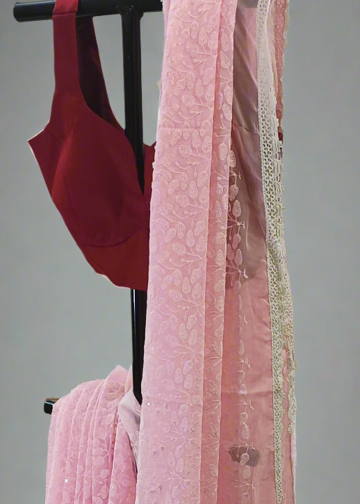 Gulbano Chikankari Work Saree