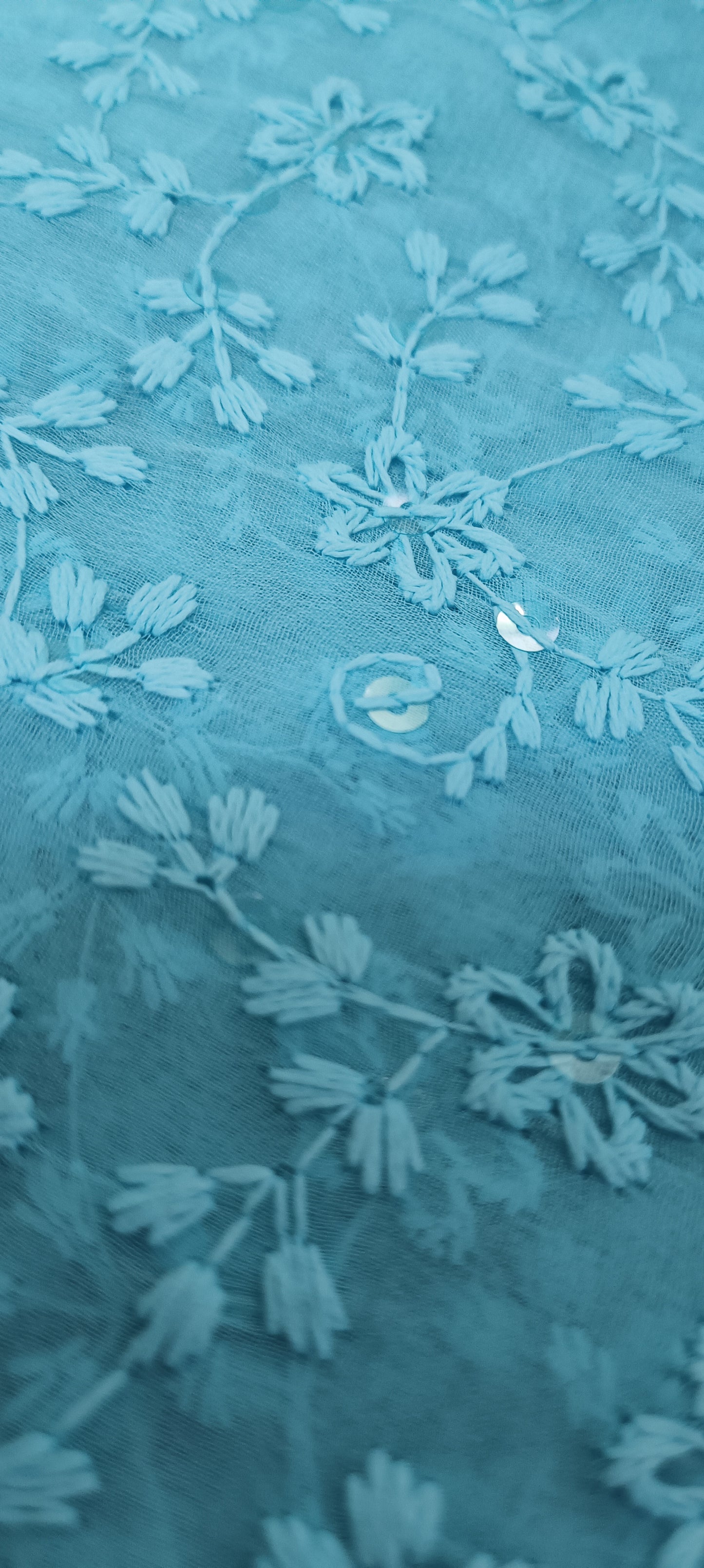 Neelchaaya Chikankari Work Saree