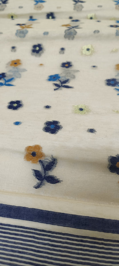 Pushpa Dhuli Dhakai Taant Cotton Saree