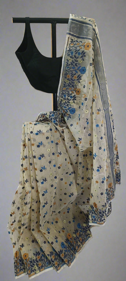 Pushpa Dhuli Dhakai Taant Cotton Saree