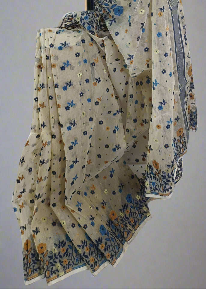Pushpa Dhuli Dhakai Taant Cotton Saree