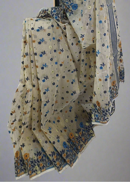 Pushpa Dhuli Dhakai Taant Cotton Saree