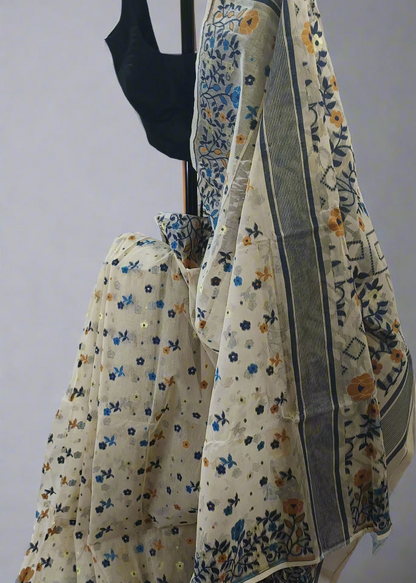 Pushpa Dhuli Dhakai Taant Cotton Saree