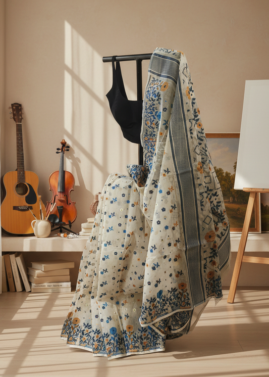 Pushpa Dhuli Dhakai Taant Cotton Saree