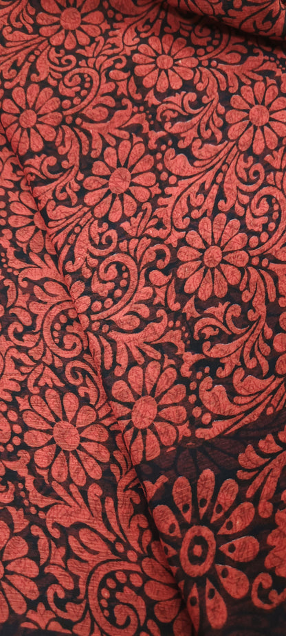 Gulnaar Noir Chiffon Saree