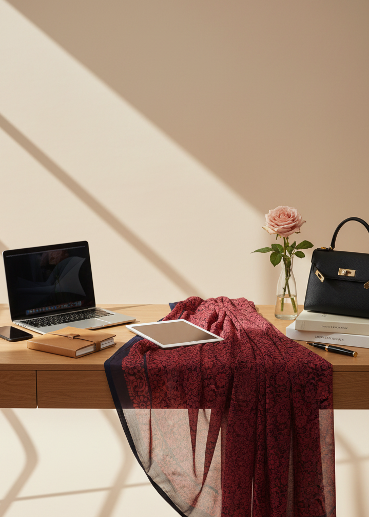 Gulnaar Noir Chiffon Saree