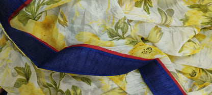 Meadow Bloom Embroidered Chiffon Saree