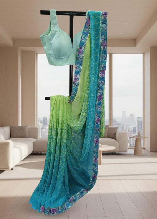 Parijat Bloom Chiffon Saree