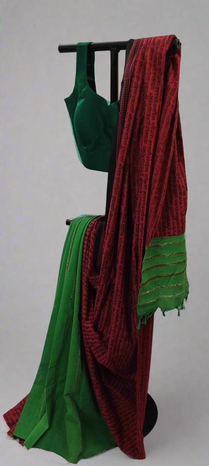 Mantrika Cotton Script Saree