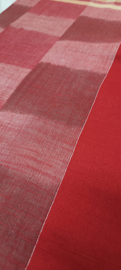 Terracotta Shadow Cotton Saree